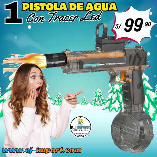 PISTOLA DE AGUA CON TRACER LED