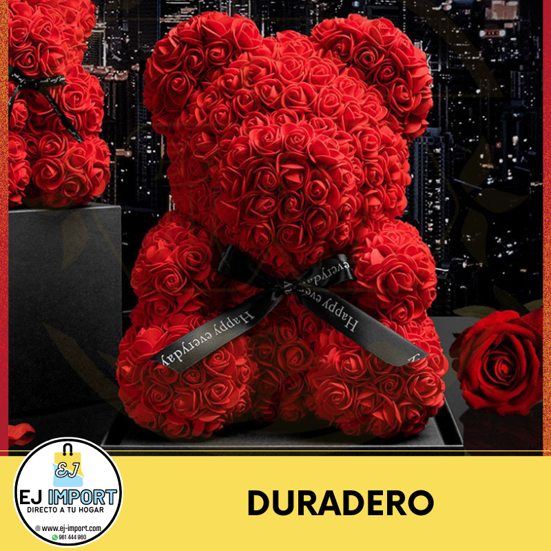 OSO DE ROSAS CON LUCES LED