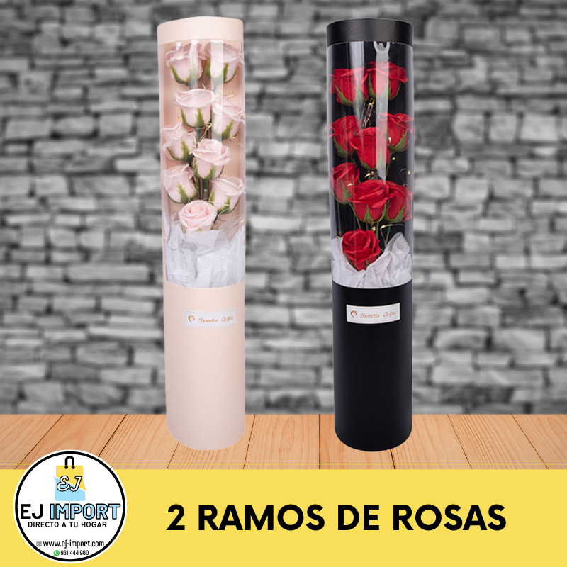 ROSAS DE JABON CON LUZ LED