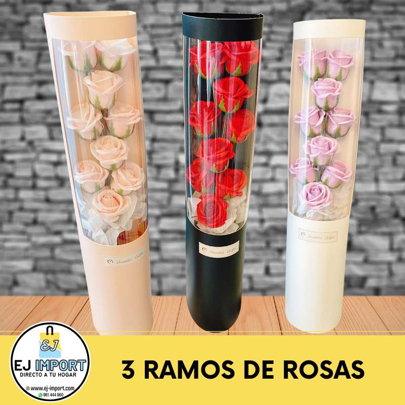 ROSAS DE JABON CON LUZ LED